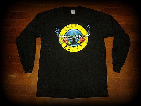 GUNS N' ROSES - Logo - Vintage - Two Sided Printed Long Sleeve